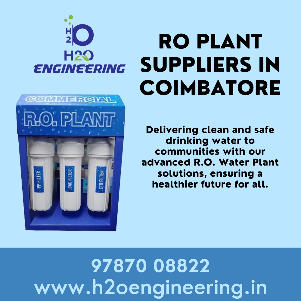 RO Plant Suppliers in Coimbatore – H2O Engineering